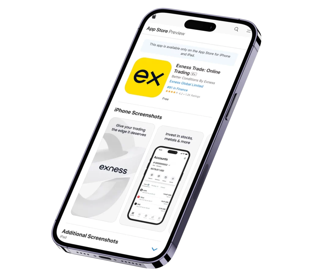 Download Exness App on iOS