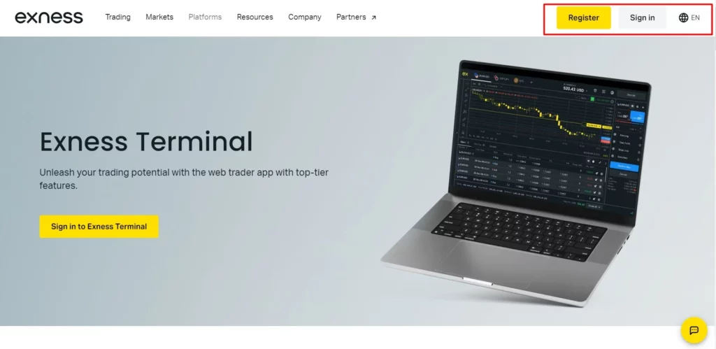 Visit the Official Exness Website